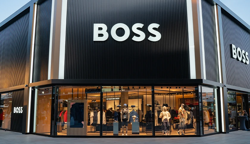 Die Vorderseite eines Hugo Boss-Geschäfts (Foto)